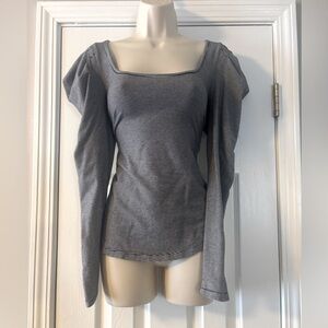 Free People Puff Sleeve Fitted Blouse size M